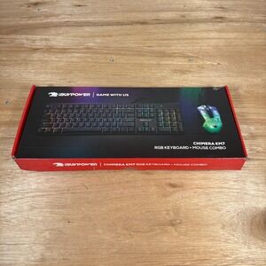 iBUYPOWER Chimera KM7 RGB Gaming Keyboard and Mouse Combo Wired Black Set